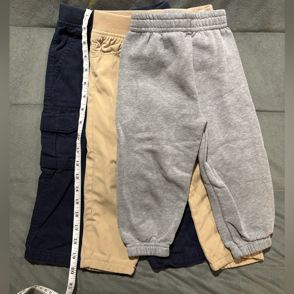 Boys Toddler Black, Khaki, and Gray Pants/Joggers